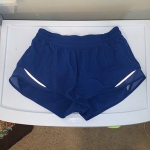 Blue hotty hot lululemon shorts
